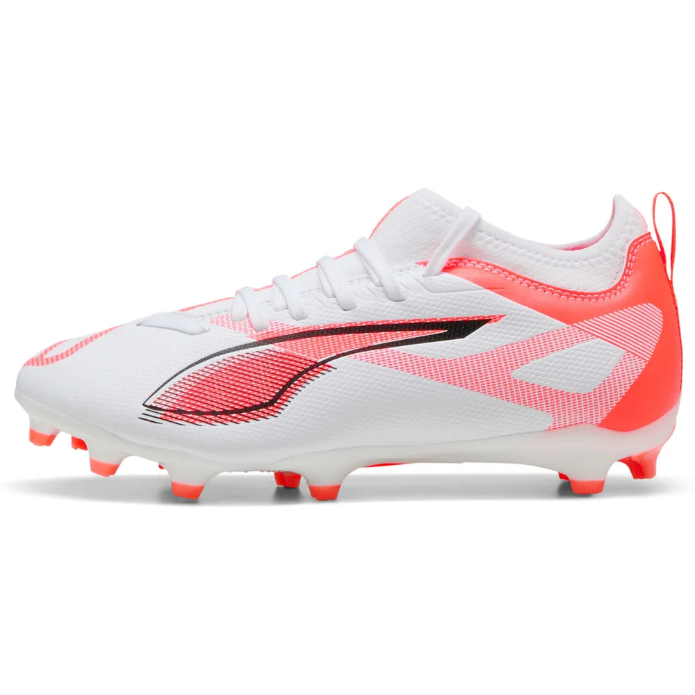 Puma Kinder Rasenschuhe ULTRA 5 MATCH FG/AG Jr White Black Glowing Red
