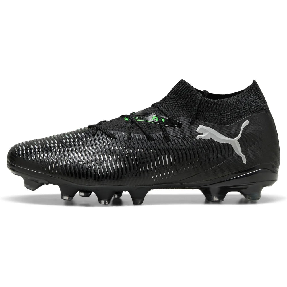 Puma Herren Rasenschuhe FUTURE 8 MATCH FG/AG PUMA Black-PUMA Silver-Fluo Green